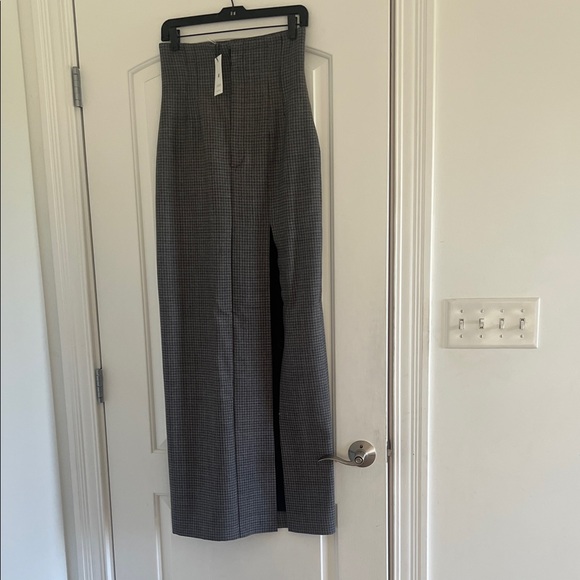Philosophy Gray Plaid Skirt